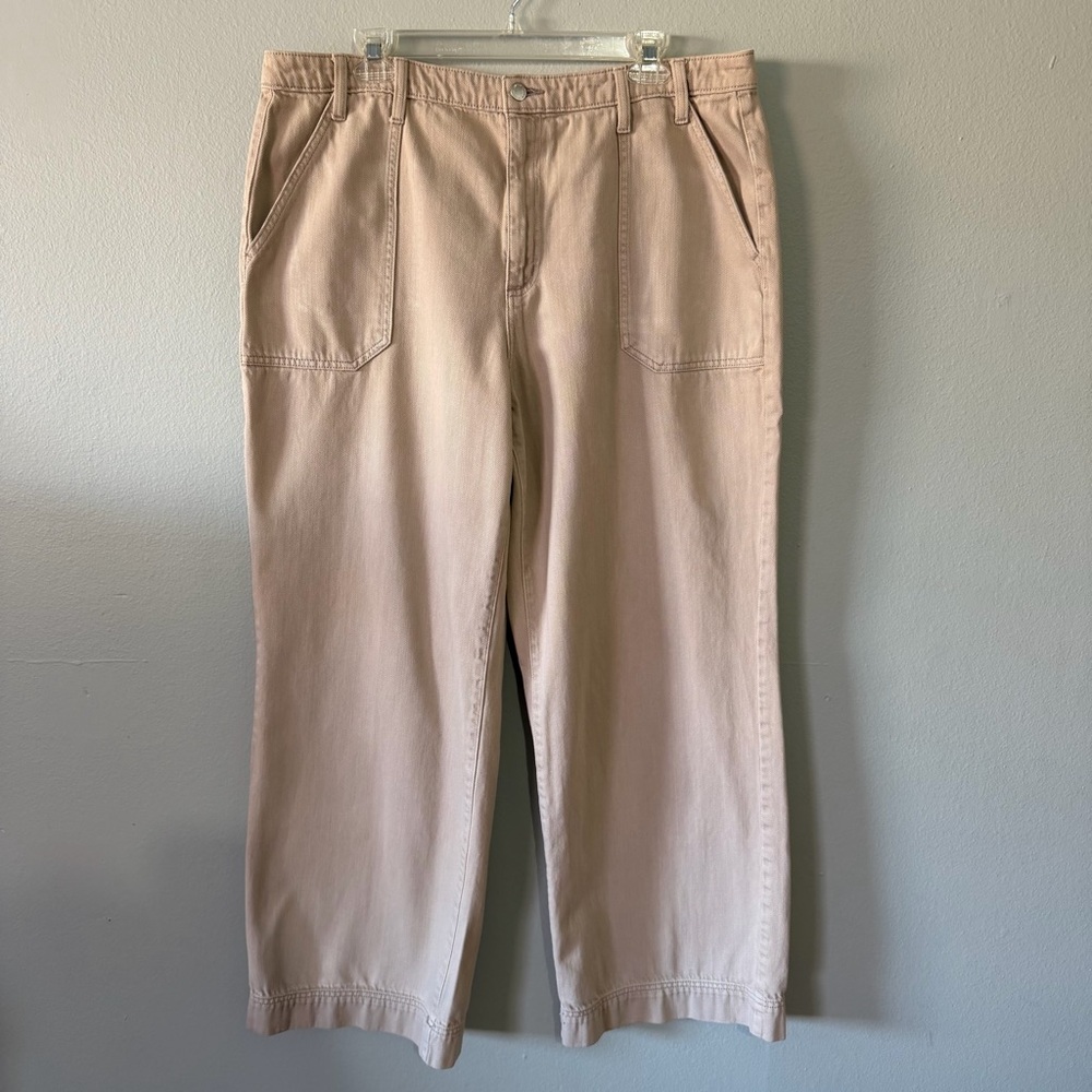 Universal Thread Khaki Tan High Rise Wide Leg Jeans Size 16 - Picture 2 of 7